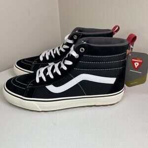 Vans MTE Men’s Size 10.5 Shoes Sk8 Hi Black White Boots New with Tags Cold Lined